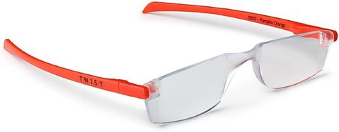 Calabria Twist Flat Folding Reading Glasses Rimless Ultra Thin Foldable Compact Readers Travel Portable Eyeglasses Slim Case in Kuwait