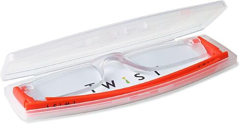 Calabria Twist Flat Folding Reading Glasses Rimless Ultra Thin Foldable Compact Readers Travel Portable Eyeglasses Slim Case in Kuwait
