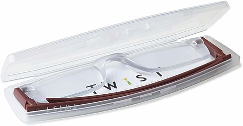 Calabria Twist Flat Folding Reading Glasses Rimless Ultra Thin Foldable Compact Readers Travel Portable Eyeglasses Slim Case in Kuwait