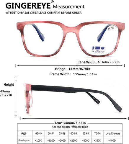 2 Pack Reading Glasses Blue Light Blocking for Women Men,Square Frame Computer Readers with Spring Hinge Fashion Eyeglasses +1.5 in Saudi Arabia