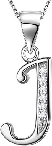 Aurora Tears Letter Necklace Initial 925 Sterling Silver Alphabet Pendant Crystal Name Gift Women Cubic Zirconia Jewelry in Kuwait