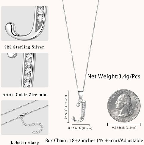 Aurora Tears Letter Necklace Initial 925 Sterling Silver Alphabet Pendant Crystal Name Gift Women Cubic Zirconia Jewelry in Kuwait