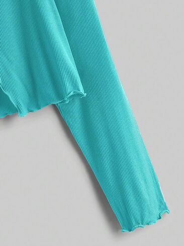 Floerns Women's Plus Size Long Sleeve Rib Knit Tie Front Cropped Cardigan in Saudi Arabia