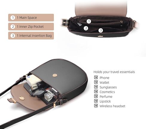 Prettyzys Crossbody Bags For Women Vegan Leather Shoulder Bag,Fashion Purses For Women Trendy With Adjustable Strap. in Saudi Arabia