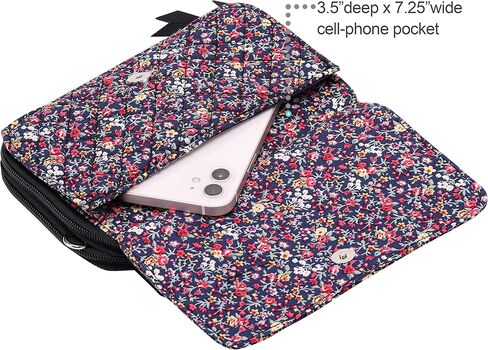 محفظة ومحفظة كروس مبطنة من القطن بسحاب مزدوج من برينتانو in Kuwait