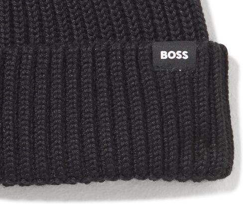 BOSS Men's Ribbed Fisherman Style Beanie in Saudi Arabia