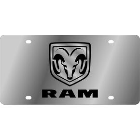 Eurosport Daytona- Compatible with -, Dodge Ram - Stainless Steel License Plate
