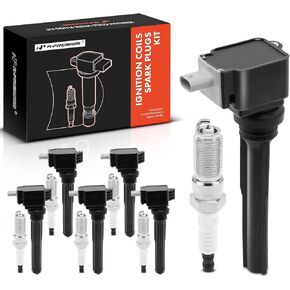 A-Premium Set of 6 Ignition Coil Pack and Iridium Spark Plugs Compatible with Ford F-150 F150 2017-2019, Expedition 2018-2019 & Lincoln Navigator 2018-2019, 3.5L