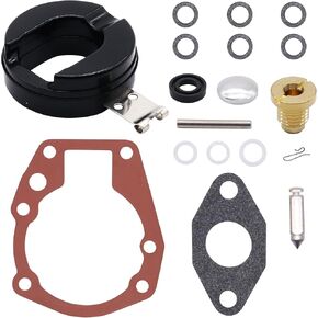 Carburetor Rebuild Kit 18-7043 Carb Repair with Float Compatible with Johnson Evinrude Outboard 1.5hp 2hp 3hp 4hp 398532 BRP/OMC 18-7043 Sierra