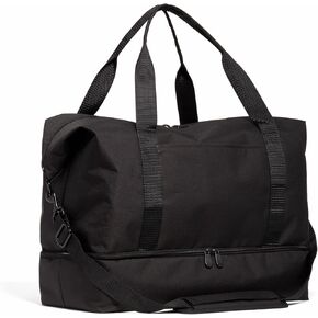LO & SONS Duffel And Carry On Travel Bag, 40L Capacity 600D Recycled Poly For Road Trips, Overnight Hospital Bag With Shoe Compartment, Shoulder Weekender Gym Bags For Men and Women (Catalina Deluxe)