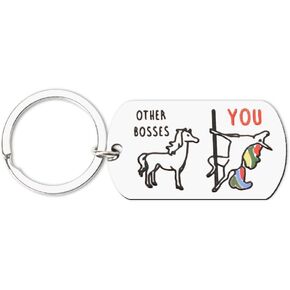 Boss Appreciation Gifts Keychain for Women Men Funny Boss Key Chain Bosses Day Gift Male Female Boss Leaving Retirement Going Away Gifts for Manager Leaders Mentor Supervisor Principal Leadership Gift