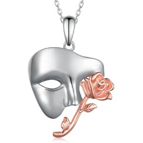 Phantom of the Opera Necklace 925 Sterling Silver Phantom of the Opera Merchandise Necklace Broadway Music Theater Gifts for Women