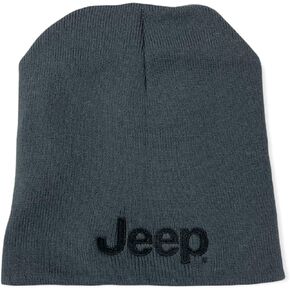 Jeep New Pro Rib Tompkin Knit Cap Beanie Hats for Men or Beanie Women Charcoal Grey