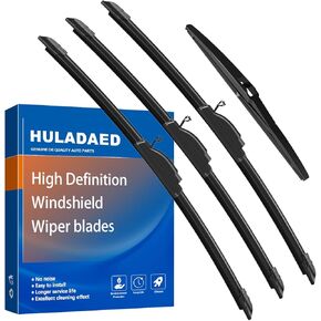 HULADAED® 26 بوصة + 17 بوصة + 12 بوصة استبدال مساحات الزجاج الأمامي من السيليكون لشفرات ممسحة 2022-2017 CR-V CRV، مساحات السيارات الأصلية عالية الجودة من المصنع لمجموعة شفرات المساحات الأمامية والخلفية لسيارتي