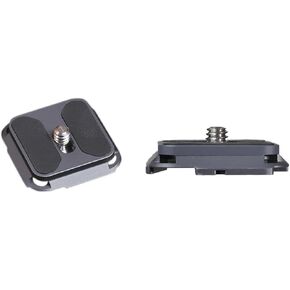 IFOOTAGE Quick Release Base Q38 Base,with Two Standard 3/8 Screw Holes,A 1/4" Convert Screw,Can Stall on Monopod,Camera Tripod,Slider