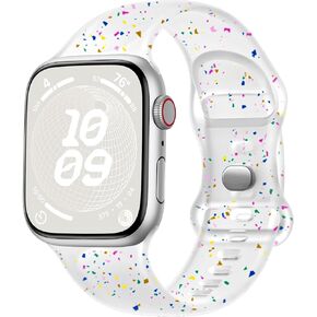 SNBLK Sport Band Compatible with Apple Watch Band 40mm 41mm 42mm 38mm 44mm 45mm 46mm 49mm Women Men, Soft Silicone Waterproof Replacement Strap for iWatch Bands Series 10 9 SE ULTRA 8 7 6 5 4 3 2 1