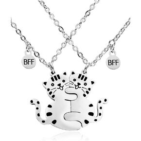 HOFOYA Sisters Best Friends Forever Matching BFF Necklace Set for 2 3 4,Mom Daughter Necklaces,Friendship Necklace,Christmas Birthday Gift for Women Teens BFF Sister.