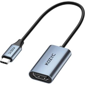 USB C to HDMI Multiport Adapter, KOZYC USB-C Splitter for Dual Monitors with 1xHDMI, 1xVGA, USB 3.0, 100W PD, USB C Hub HDMI Adapter Compatible for MacBook Pro/Air