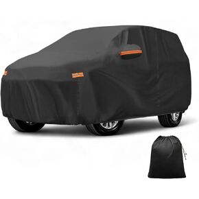X AUTOHAUX Outdoor Car Cover for Mazda CX-9 Aluminum Film Waterproof Full Exterior Cover Rain Sun Protection with Door Zipper