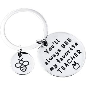 Hibetek Teacher Gift Keychain Bee Keychain Teacher Appreciation Teacher End of Year Gift