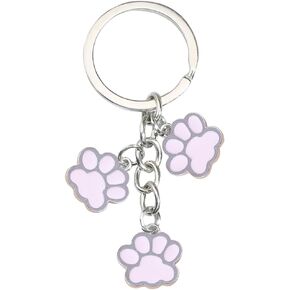 Cute Animal Cat Dog Claw Car Key Chain Ring Charm Cat Dog Paw Keychain Pendant For Women Girls Backpack Purse