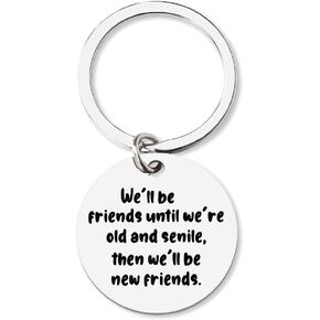 YALLNASL est Friend Birthday Gifts for Women Men Anniversary Presnets for Best Friend Graduation Gifts for Bff Long Distance Bestie Gifts for Women Friendship Keychain Funny