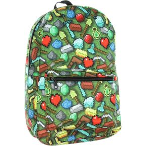 Minecraft Sword Pickaxe Items All Over Sublimated Print Laptop Backpack Bag