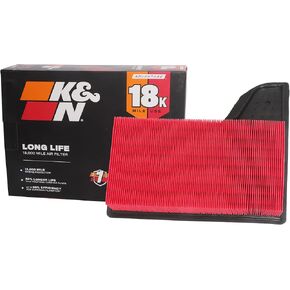 K&N Engine Air Filter: Long Life 18,000 Mile Replacement Air Filter: Compatible with 2015-2019 Ford Mustang L4/V6/V8, KNA-5029