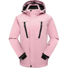 PHIBEE Women's Waterproof Warm Ski Jacket Winter Windproof Snow Coat Hooded Rain Jacket