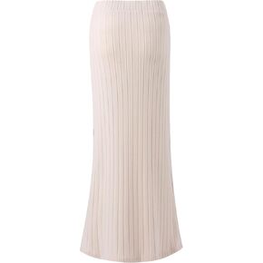 Women's Sweater Maxi Skirt Rib Knit High Waist Slit Bodycon Pencil Long Skirts
