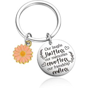 BFF Keychain For Best Friend Keychain Coworkers Jewelry Work Bestie Farewell Gift Friend Inspirational Gift