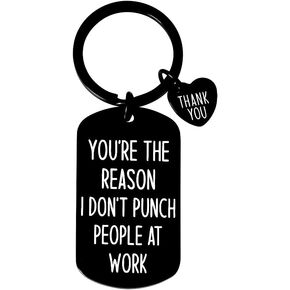 Funny Gifts for Coworkers Work Bestie Gifts for Women Men Colleague Christmas Birthday Gifts for Women Men Friendship Keychain Gift for Him Her Coworker Keychain Engraved Gift Ideas