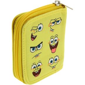 Sponge Bob Multi Character Zip Wallet, Yellow