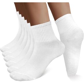 AGUTIUN 3/6 Pairs Socks for Women, Ankle Socks White Mid Socks
