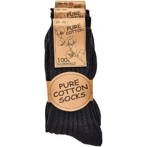 Leo Design 3 أزواج من الجوارب الشتوية المصنوعة من القطن الخالص، للنساء، ناعمة، طبيعية 100%، بدون خياطة، مناسبة للبشرة الحساسة in Kuwait