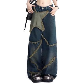 Y2k Pants Star Jeans for Teen Girls Cargo Pants Women Emo Pants