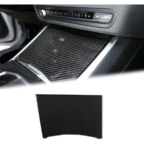 Compatible with Carbon Fiber Center Control Cup Holder Surface Panel Water Cup Holder Frame Trim Cover Interior Accessories for BMW 3 Series 3GT G20 G28 2020 2021 2022 (Black)