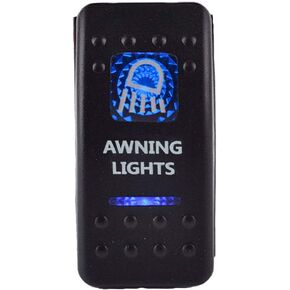 ESUPPORT Car Blue LED Compressor Light Rocker Toggle Switch ON OFF 12V 20A, 24V 10A
