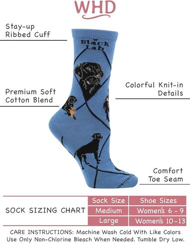 Black Lab Socks for Women Gift for Dog Lovers in Kuwait