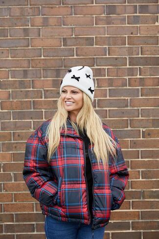 Funky Junque Beanie for Women Winter Hats Chenille Velvet Bow Knit Ladies Warm Ski Cap Fashion in Kuwait