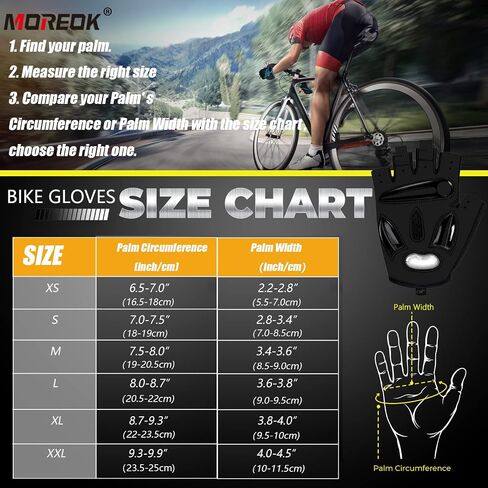 MOREOK Cycling Gloves Bike Gloves for Men/Women-[5MM Gel Pad] Biking Gloves Half Finger Road Bike MTB Bicycle Gloves-for Cycling/Workout/Motorcycle/Outdoor in Kuwait