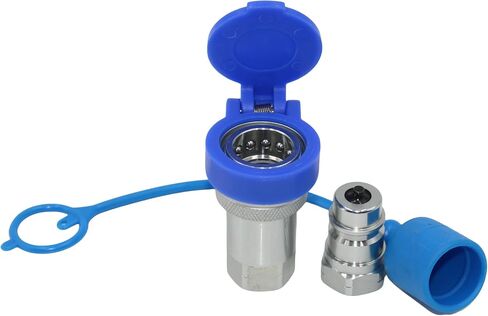 2 Sets 1/2'' NPT Ag Poppet Valve Tractor Hydraulic Quick Connect Coupling Quick Coupler ISO7241-A/ISO5675 W/Dust Caps Replace 6600 Series in Kuwait