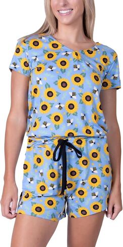 Amanda Blu Women’s Classic Pajamas Top & Shorts Lounge/PJ Set, Super Soft, Comfy Wide Leg in Saudi Arabia