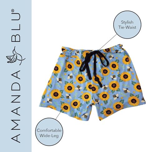 Amanda Blu Women’s Classic Pajamas Top & Shorts Lounge/PJ Set, Super Soft, Comfy Wide Leg in Saudi Arabia