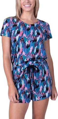 Amanda Blu Women’s Classic Pajamas Top & Shorts Lounge/PJ Set, Super Soft, Comfy Wide Leg in Saudi Arabia