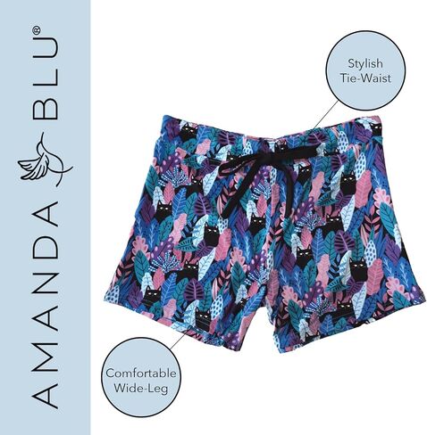 Amanda Blu Women’s Classic Pajamas Top & Shorts Lounge/PJ Set, Super Soft, Comfy Wide Leg in Saudi Arabia