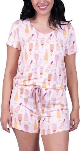 Amanda Blu Women’s Classic Pajamas Top & Shorts Lounge/PJ Set, Super Soft, Comfy Wide Leg in Kuwait