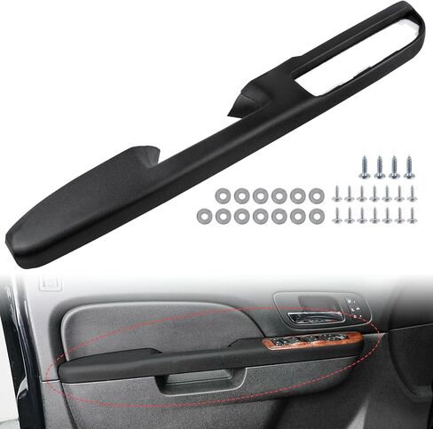 80994 إصلاح مسند الذراع الجانبي للسائق الأمامي مع ذراع تحرير لوحة الباب متوافق مع شيفروليه تاهو/سوبربان/سيلفرادو/أفالانش، مناسب لموديلات جي إم سي سييرا/يوكون (2010-2014)، 27 بوصة، أسود in Kuwait