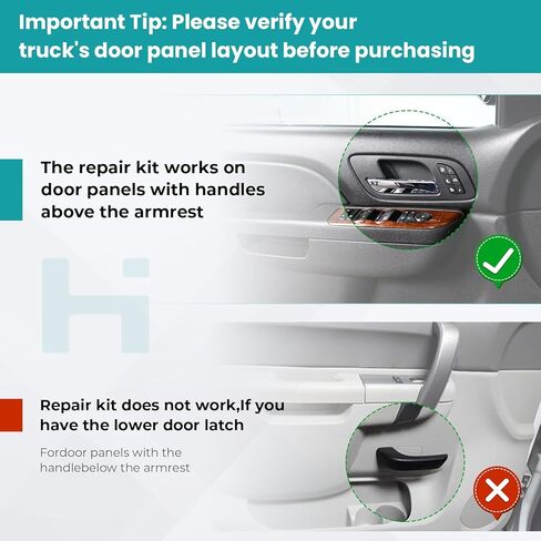 80994 إصلاح مسند الذراع الجانبي للسائق الأمامي مع ذراع تحرير لوحة الباب متوافق مع شيفروليه تاهو/سوبربان/سيلفرادو/أفالانش، مناسب لموديلات جي إم سي سييرا/يوكون (2010-2014)، 27 بوصة، أسود in Kuwait