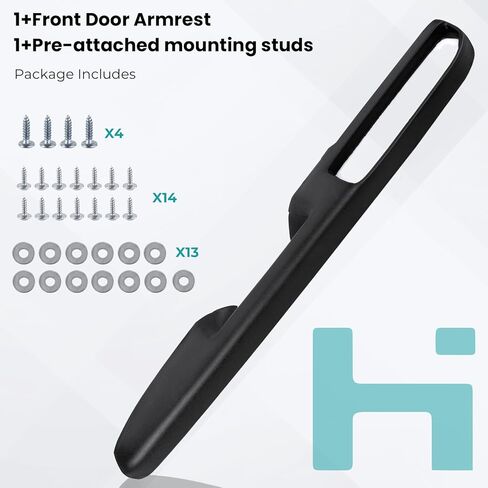 80994 إصلاح مسند الذراع الجانبي للسائق الأمامي مع ذراع تحرير لوحة الباب متوافق مع شيفروليه تاهو/سوبربان/سيلفرادو/أفالانش، مناسب لموديلات جي إم سي سييرا/يوكون (2010-2014)، 27 بوصة، أسود in Kuwait